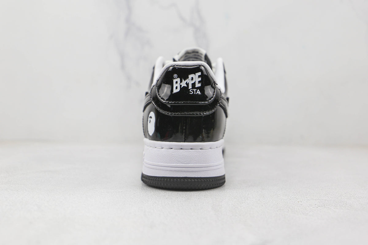 Bape Sta Patent Black White