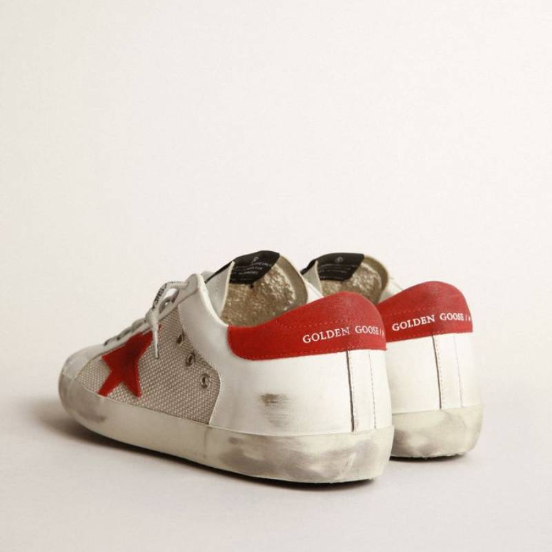 Golden Goose LTD Super-Star White Red Star
