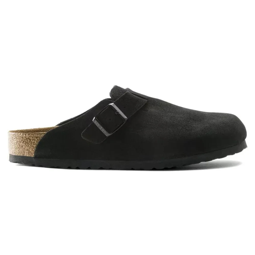 Birkenstock Boston Soft Footbed Suede Black