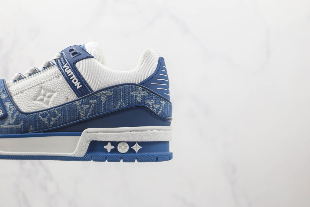 Louis Vuitton LV Trainer Monogram Denim White Blue