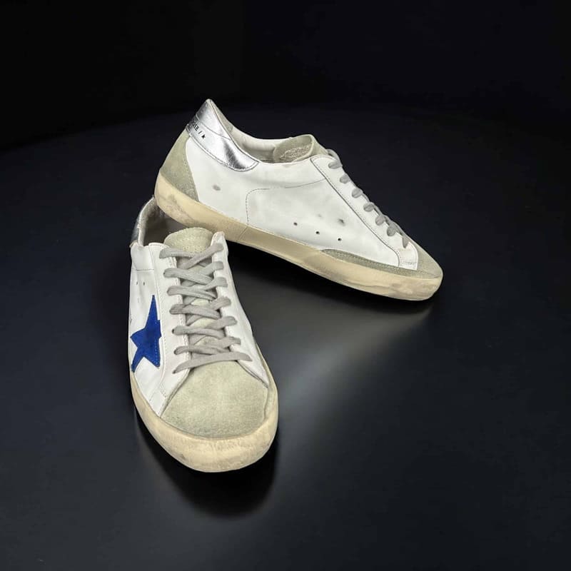 Golden Goose Super-Star White Star Blue