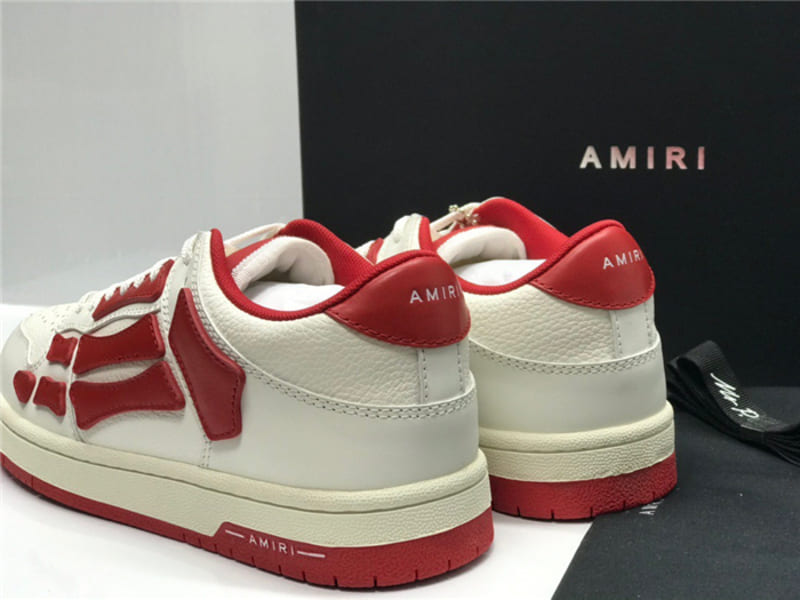 Amiri Skel Top Low White Red