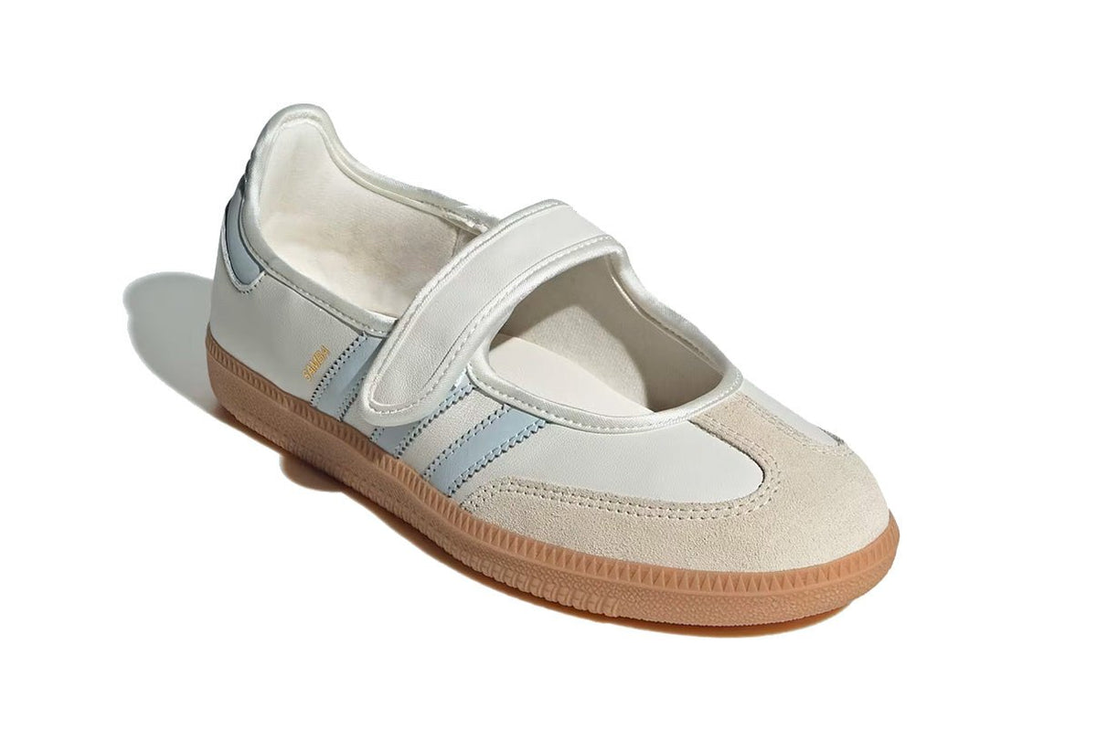 Tênis Adidas Samba Jane White Blue Gum Branco