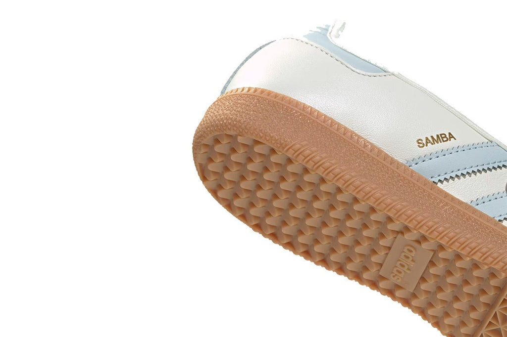 Tênis Adidas Samba Jane White Blue Gum Branco