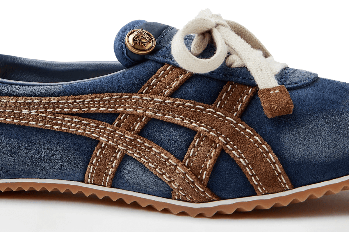 Tênis Onitsuka Tiger x Versace TAI-CHI Sakura Suede Têniss Blue Azul