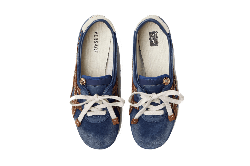 Tênis Onitsuka Tiger x Versace TAI-CHI Sakura Suede Têniss Blue Azul
