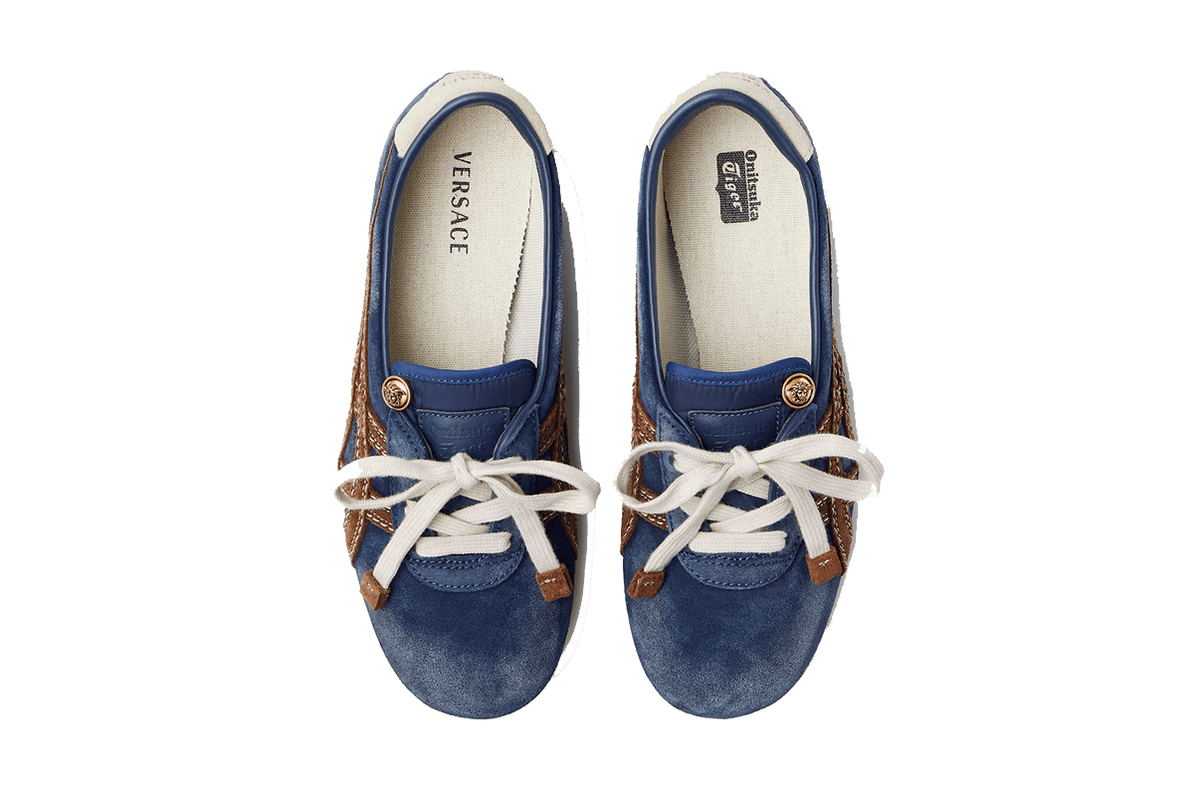 Tênis Onitsuka Tiger x Versace TAI-CHI Sakura Suede Têniss Blue Azul